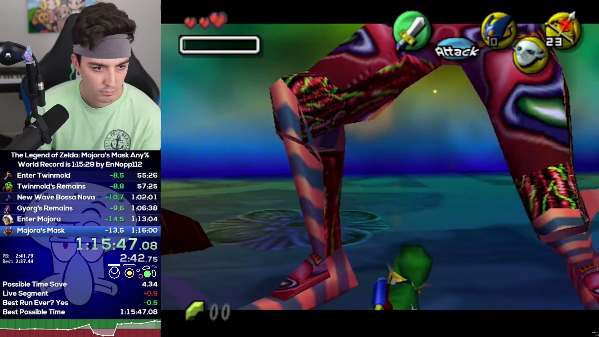 Zach on X: The Legend of Zelda: Majora's Mask 100% speedrun 2nd