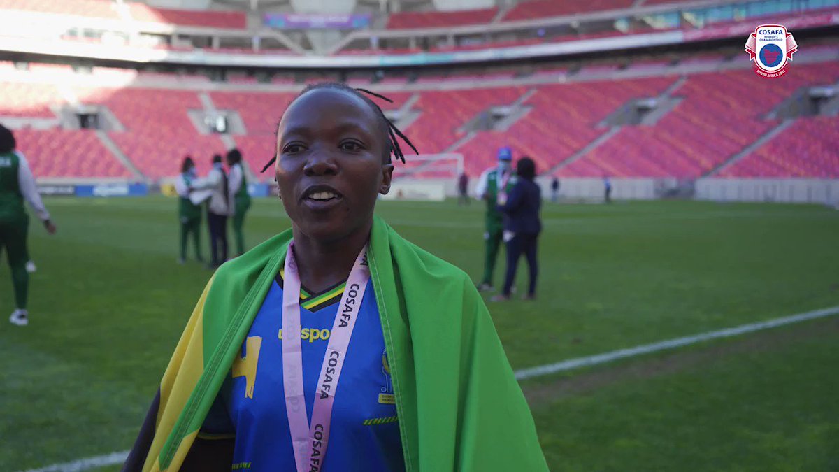 [WATCH] MVP of the tournament Amina Bilali  of @Tanfootball  gracious in victory

#CWC2021
