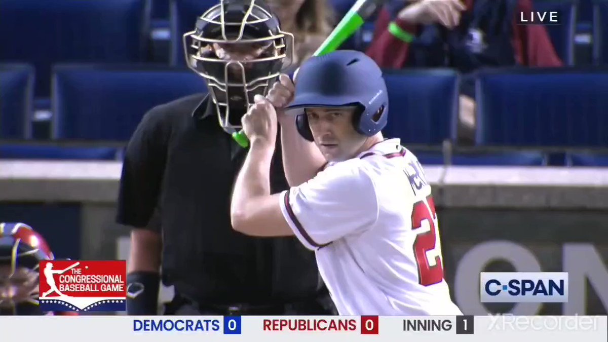 Representative Greg Steube almost hits Senator Jon Ossoff with a baseball https://t.co/GmtLEFdEdQ