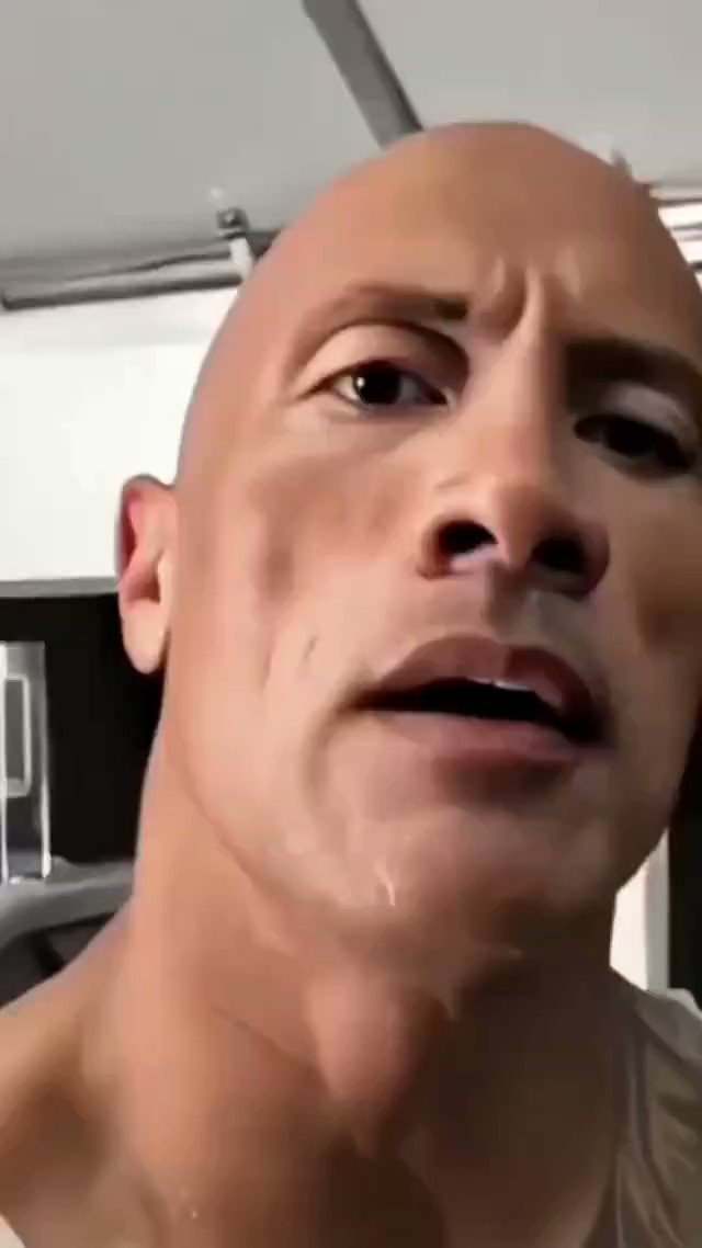 Meme The Rock levantando a sobrancelha 