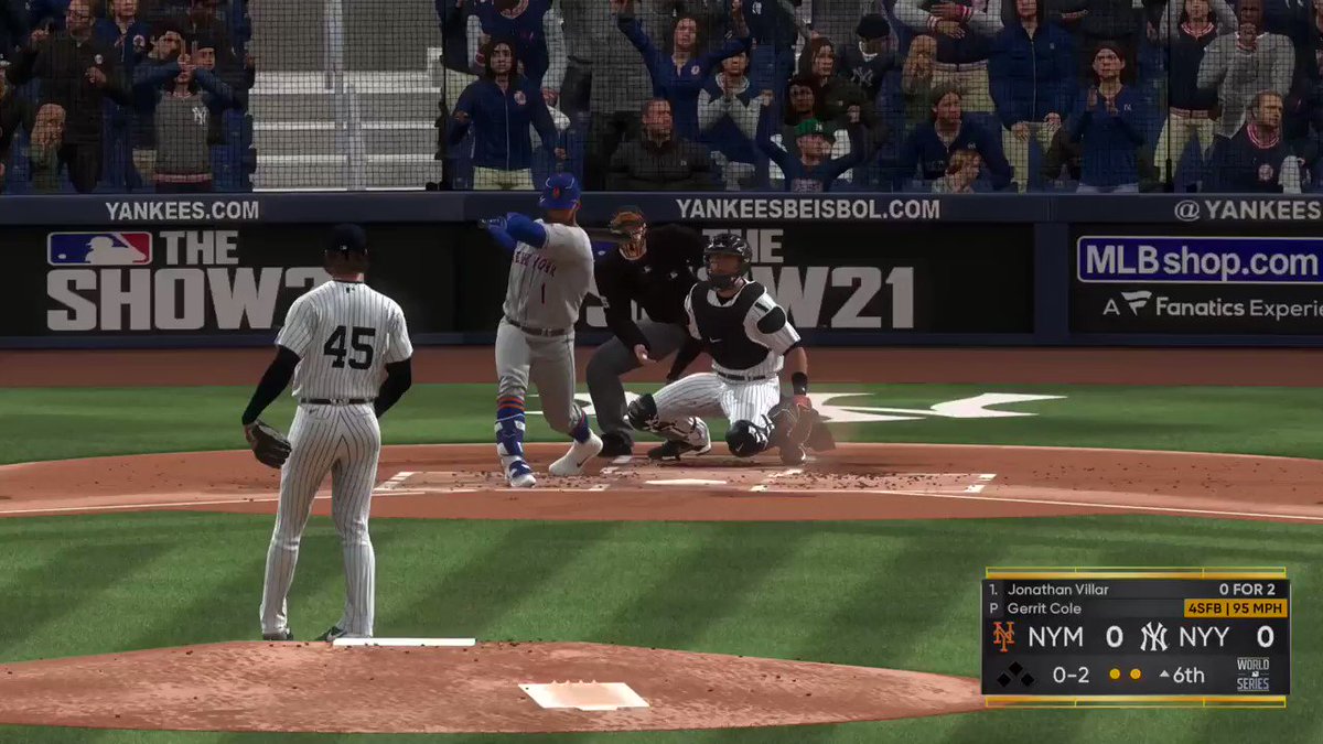 #PS5Share, #MLBTheShow21 Gerrit Cole pitches a shutout through 6 innings  in game 6 of the World Series https://t.co/97B8GEirHi