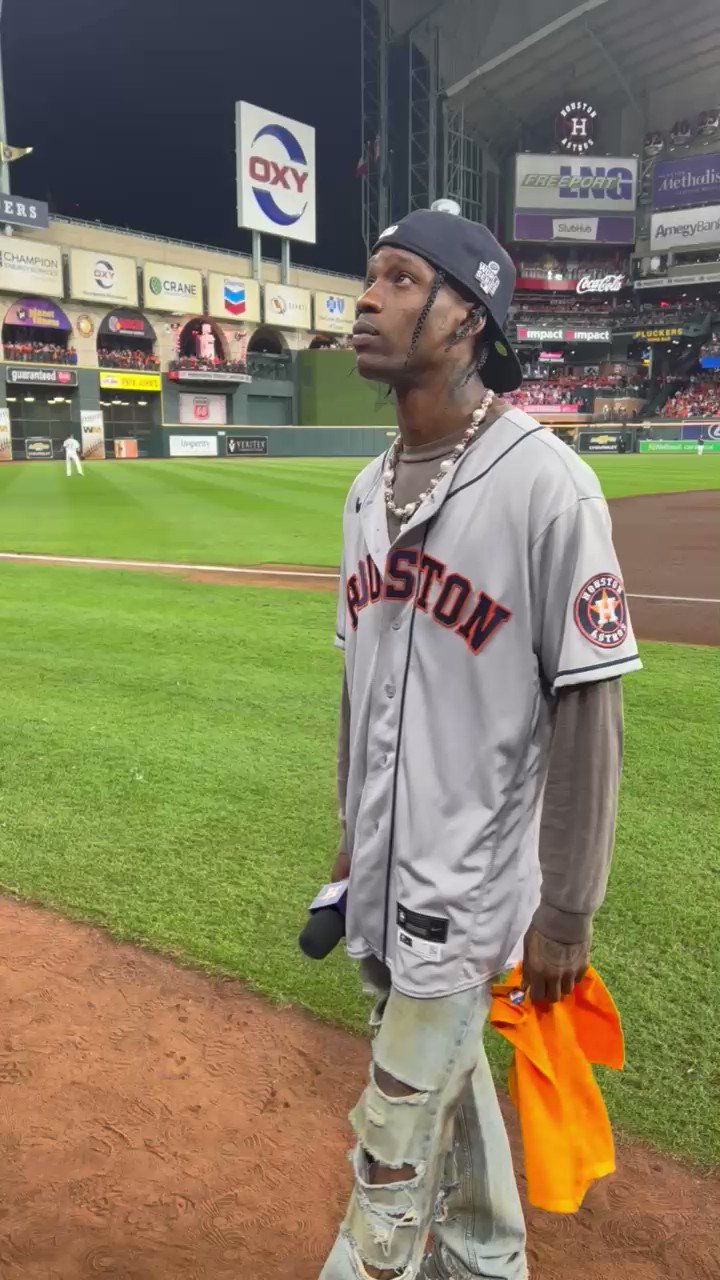 SportsCenter on X: Travis Scott hyping up Astros fans ahead of Game 6 of  the #WorldSeries (via @astros)  / X