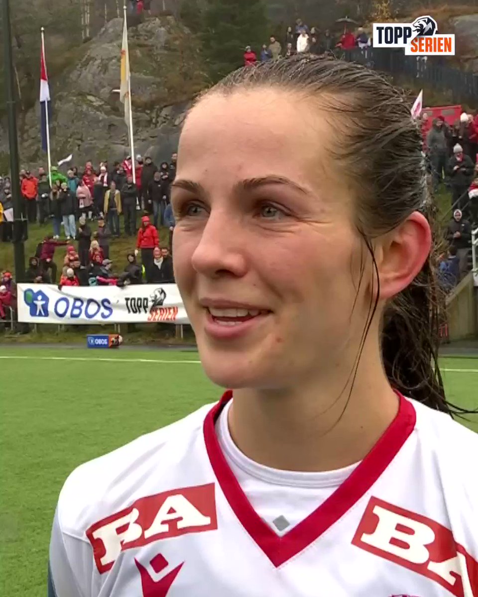  Former Klepp player Tuva Hansen speaks as Sandviken wins Toppserien and Klepp is relegated.