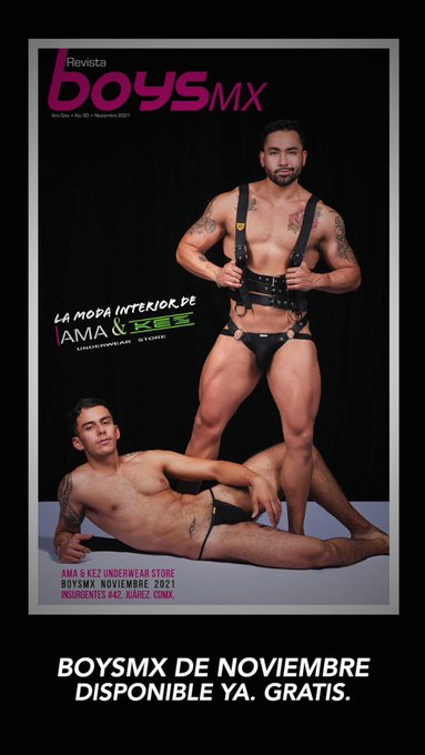 Hojea @revistaboysmx de noviembre. Es el número 80 y arde de tanto calor. ??? Gratis en 70 puntos LGBT+