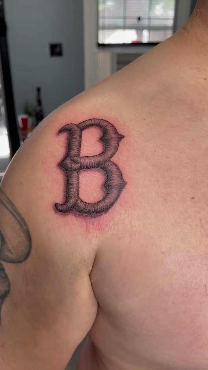 boston red sox b tattoo