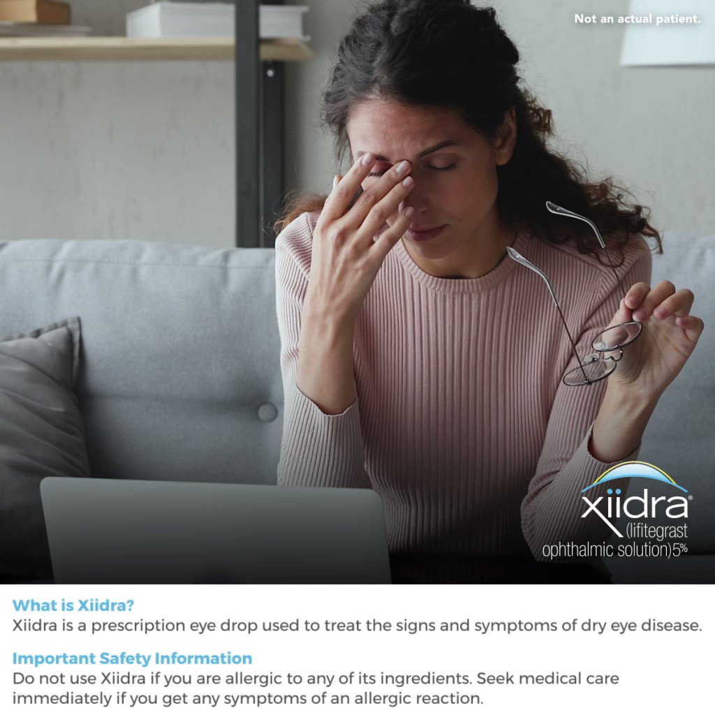 Xiidra® (lifitegrast ophthalmic solution) 5 on Twitter "While over