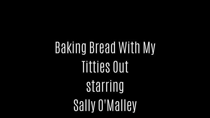 Good morning babes new video coming soon Me baking bread with my titties out make sure to get the full