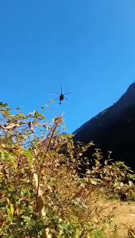 Video of the Indian #AirForce #Mi17 helicopter that crash-landed near a helipad in Eastern Arunachal Pradesh yesterday with two pilots and three crew members. All of them are safe with minor injuries...! https://t.co/Os7kCtYcXD