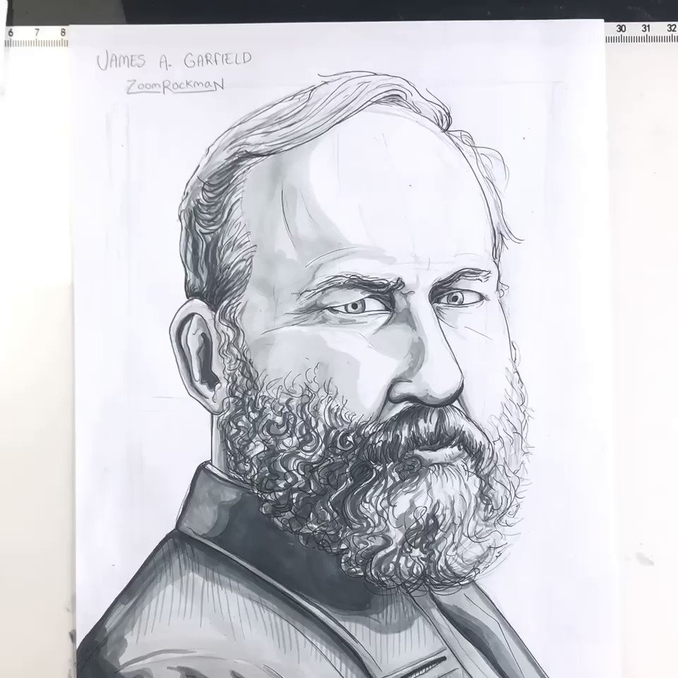 Fantastic illustration for the chapter on James A Garfield in The Presidents 👇🏽 https://t.co/I7XHaoBQAa