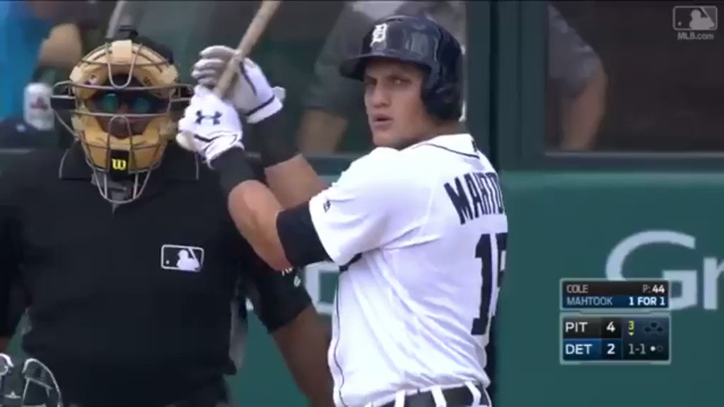 August 10th 2017: PIT @ DET
Mikie Mahtook takes RHP Gerrit Cole deep to bring the Tigers within a run. https://t.co/H7uwz69NK8