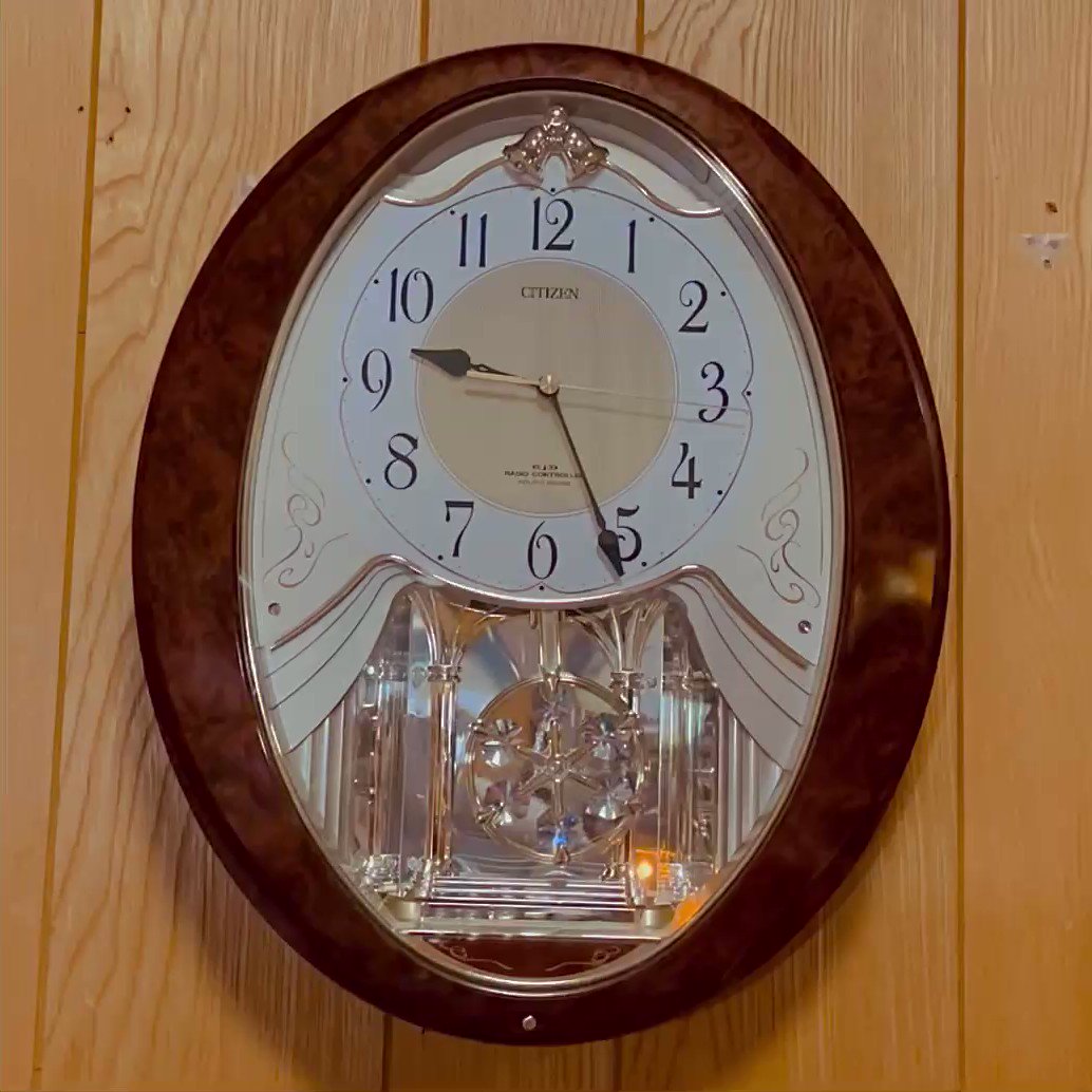 美品 CITIZEN シチズン パルミューズクリスタB (4MN400-B) 未使用CITIZEN パルミューズクリスタB 電波掛け時計 メロディ時報付
