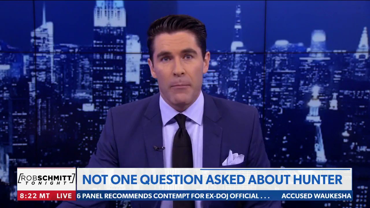 Justin Baragona on Twitter "Newsmax anchor Rob Schmitt "I believe the(03)