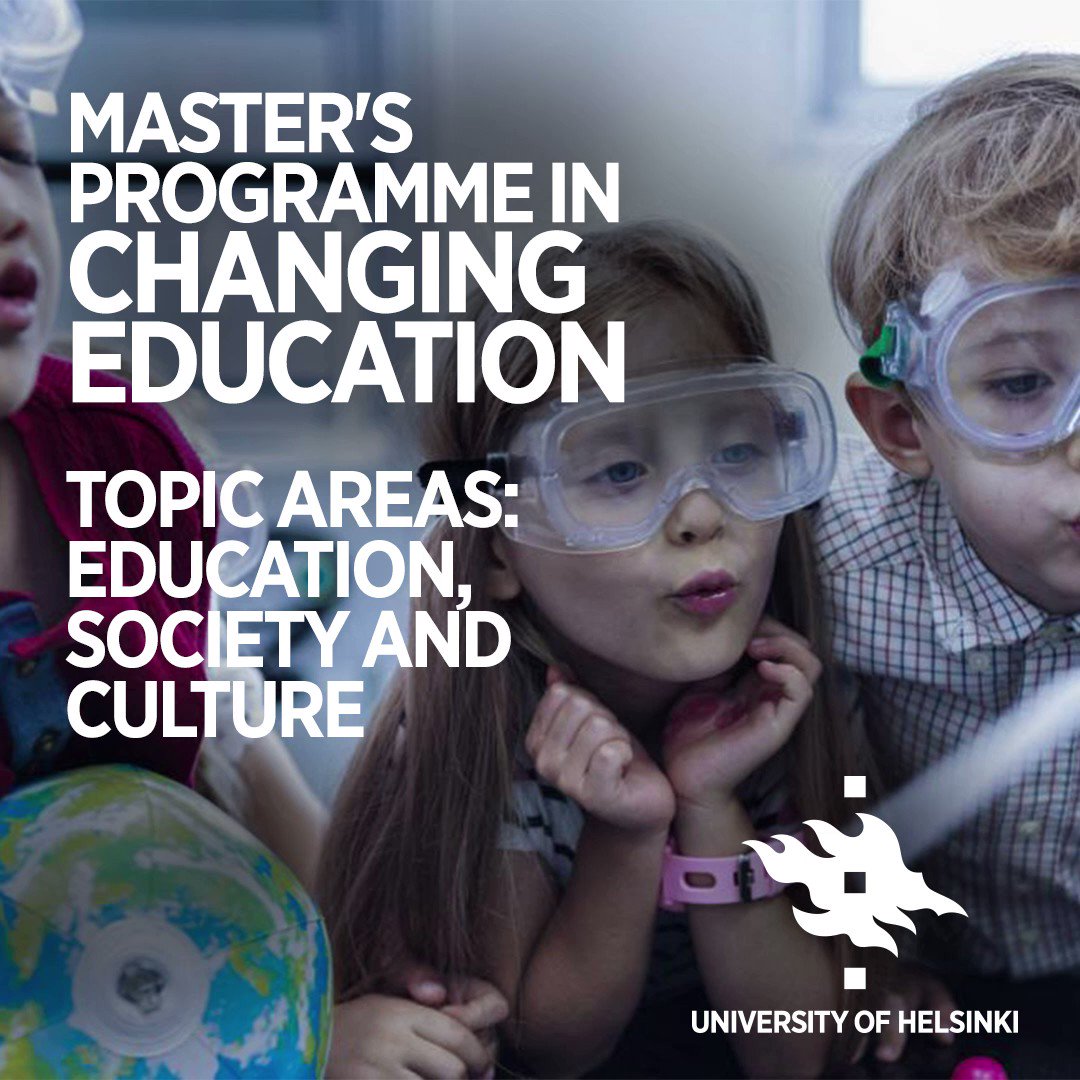 Applications are now open for our Changing Education Master's Programme with English as the language of instruction. Explore the programme and apply by 5 Jan 2022. #HelsinkiUni #admissionopen
https://t.co/wAj0HKRwPs https://t.co/SI4Uowe8vG