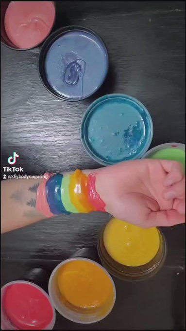 Making colorful Sugaring paste
#waxing #sugaring #bodyhair  # https://t.co/xLYqwu5jeN