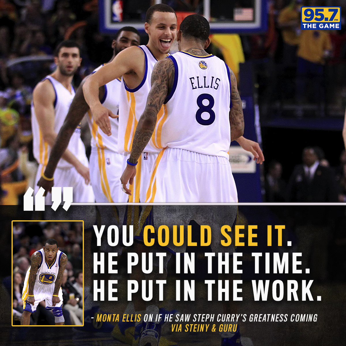 Monta Ellis reflects on relationship with Steph Curry