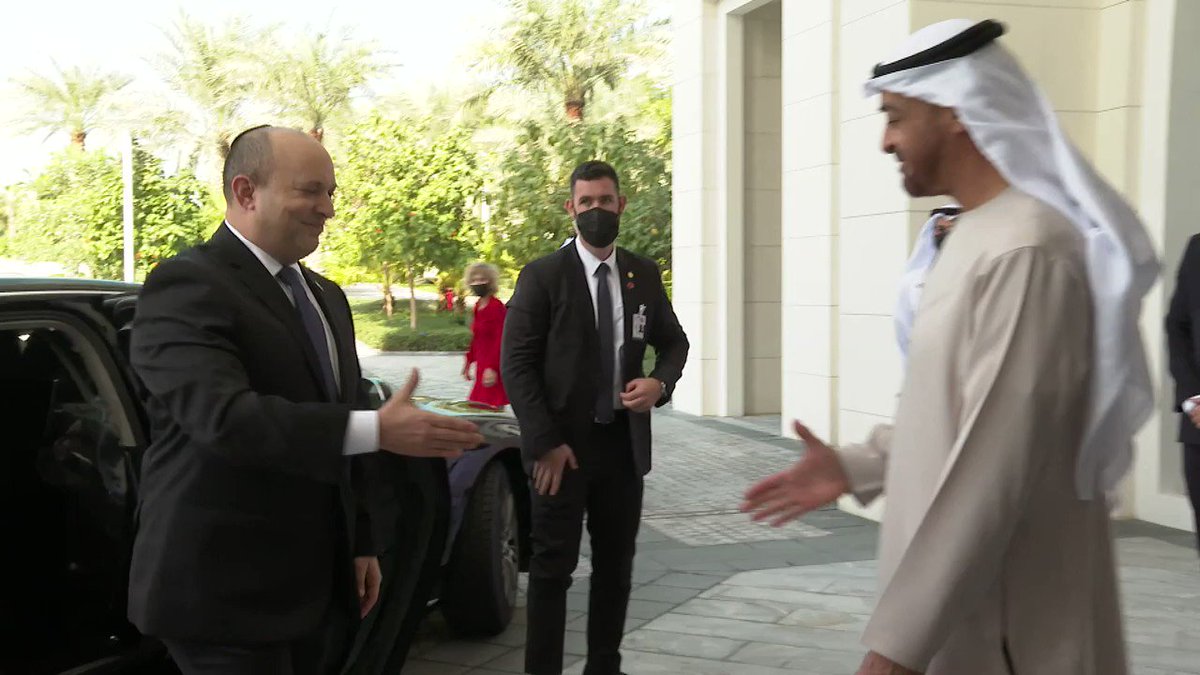 بالفيديو اول لقاء تاريخي بين رئيس الوزراء نفتالي بينيت وولي عهد ابو ظبي سمو