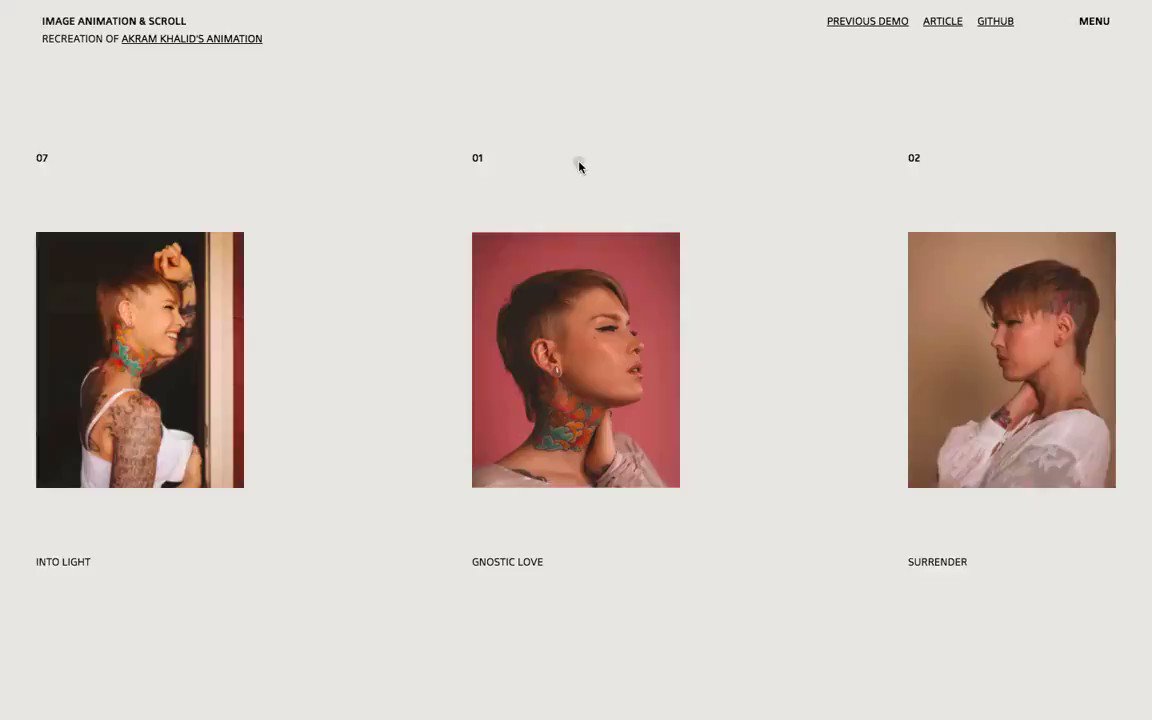 From the #demo archives: Thumbnail to Full Width Image Animation /9V8R9Afgi8 #webdev #webdesign #animation #javascript #css #motion #codropsarchives #demo #webdev #webdesign #animation #javascript # css #motion #codropsarchives Codrops @codrops From the #demo archives: Thumbnail to Full Width Image Animation /9V8R9Afgi8 #webdev #webdesign #animation #javascript #css #motion #codropsarchives #demo #webdev #webdesign #animation #javascript # css #motion #codropsarchives Codrops @codrops
