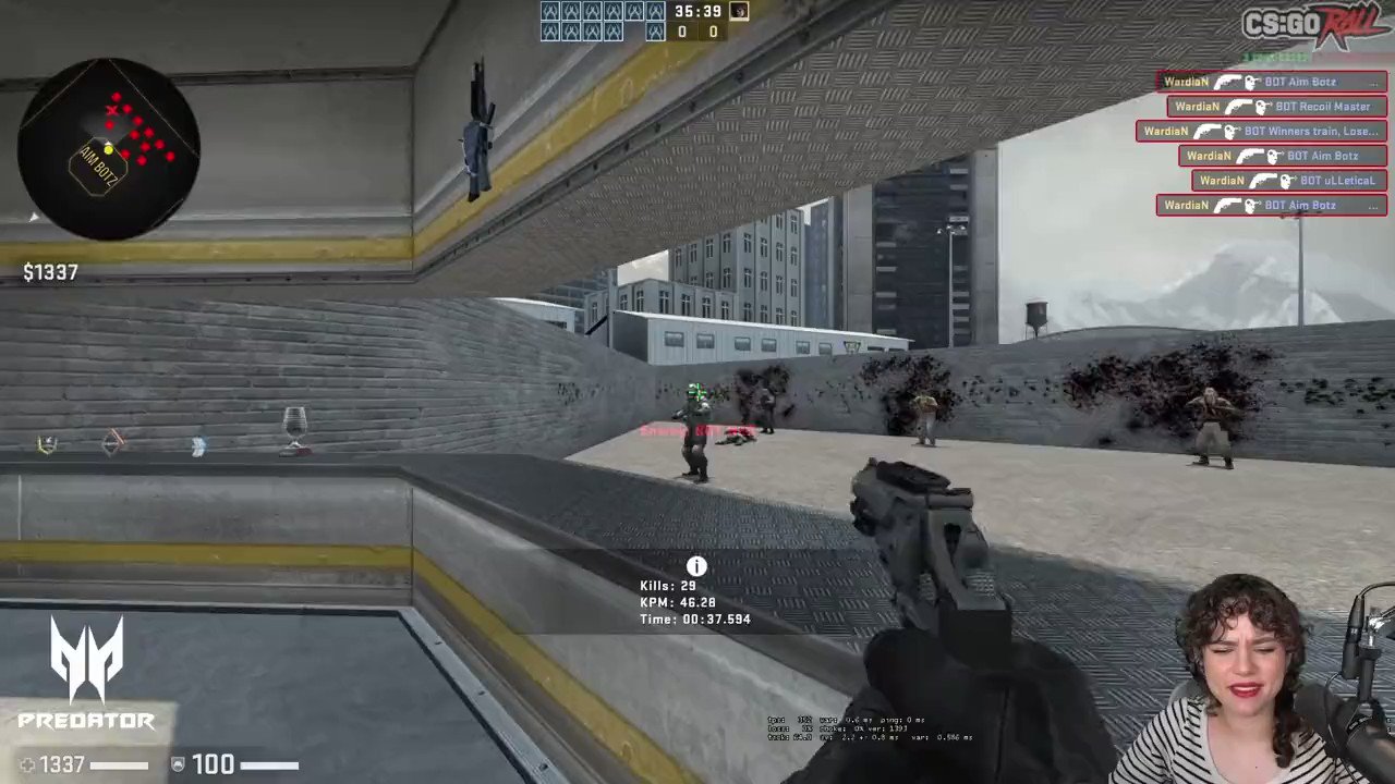 Csgo Aim Botz Training Frankie On Twitter: "I Was Challenged By @Predatorgaming To See How Fast I  Could Get 100 Kills In @Csgo Aimbotz With Just A Pistol. Naturally, I Had  To Go Through Some Trial,
