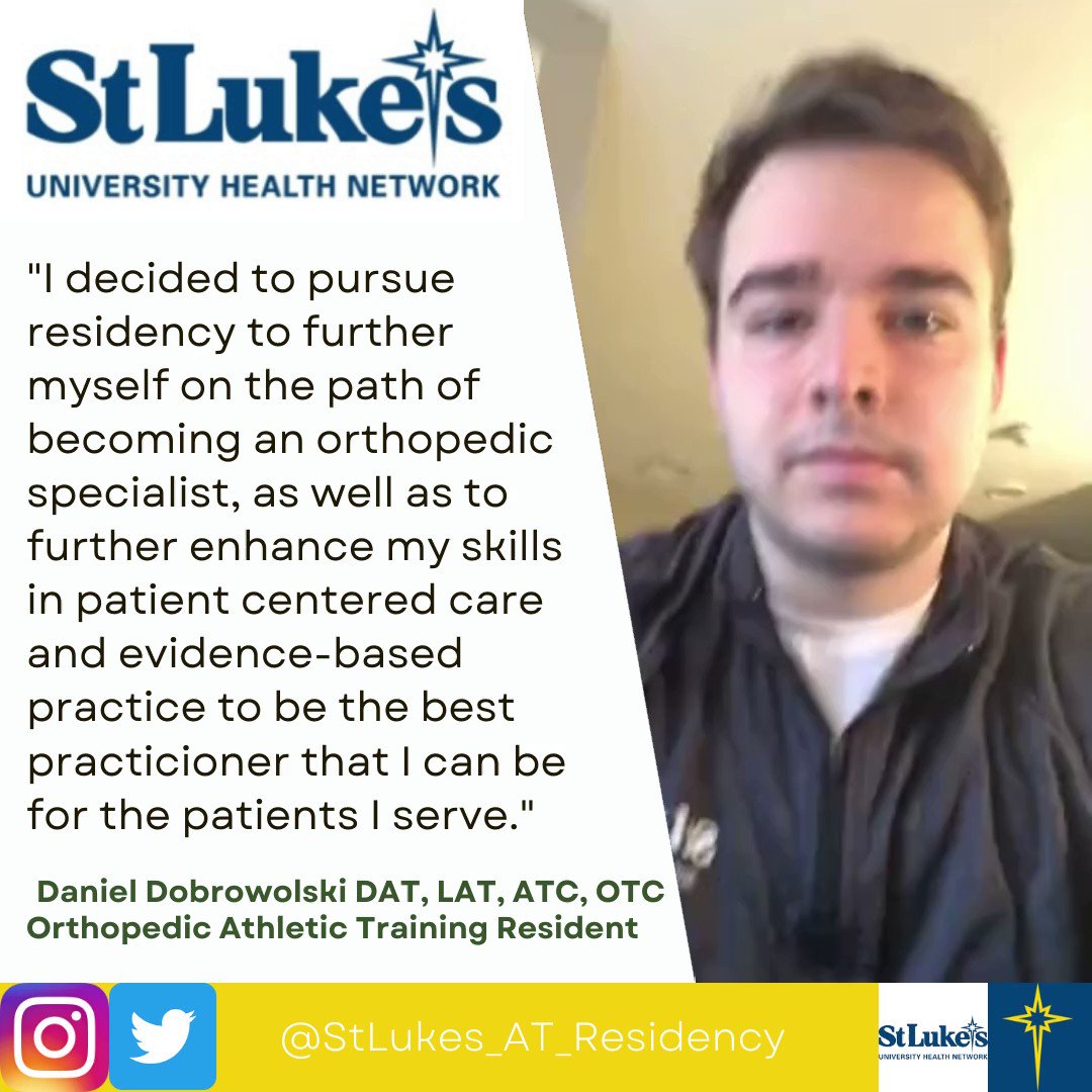 St Luke’s Athletic Training Residency (StLukes_AT_Res) / Twitter