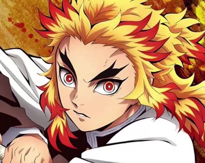 ゔぇのむさんがTwitterに投稿した煉獄杏寿郎(鬼滅の刃)のイラスト。