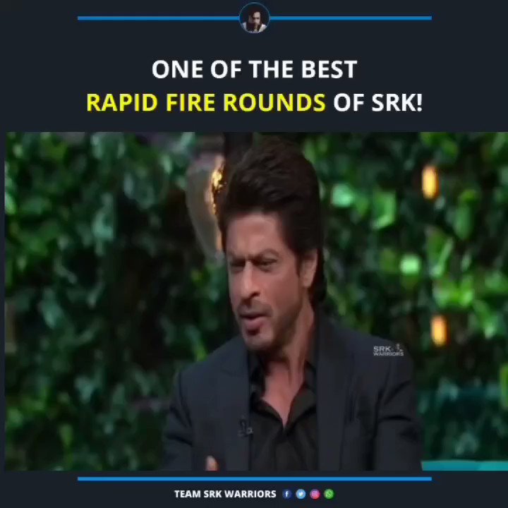 RT @TeamSRKWarriors: One of the best Rapid Fire rounds of #ShahRukhKhan! https://t.co/Aky4hWqrnL