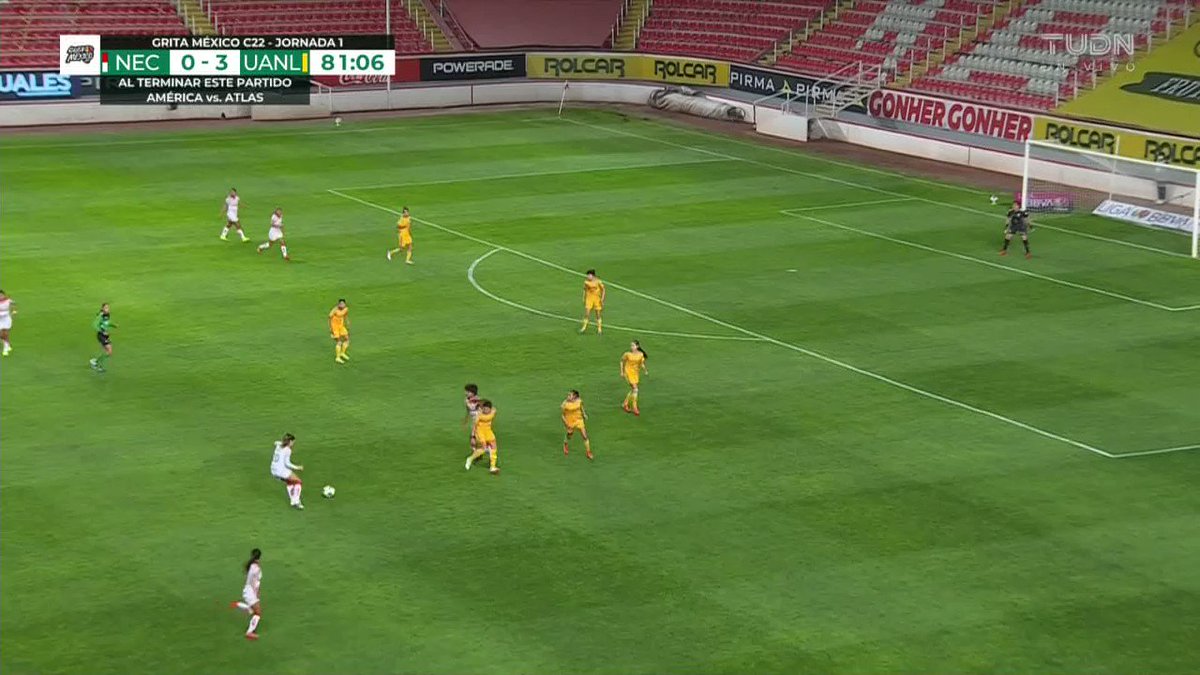 Club Necaxa 1 - 3 Tigres Femenil