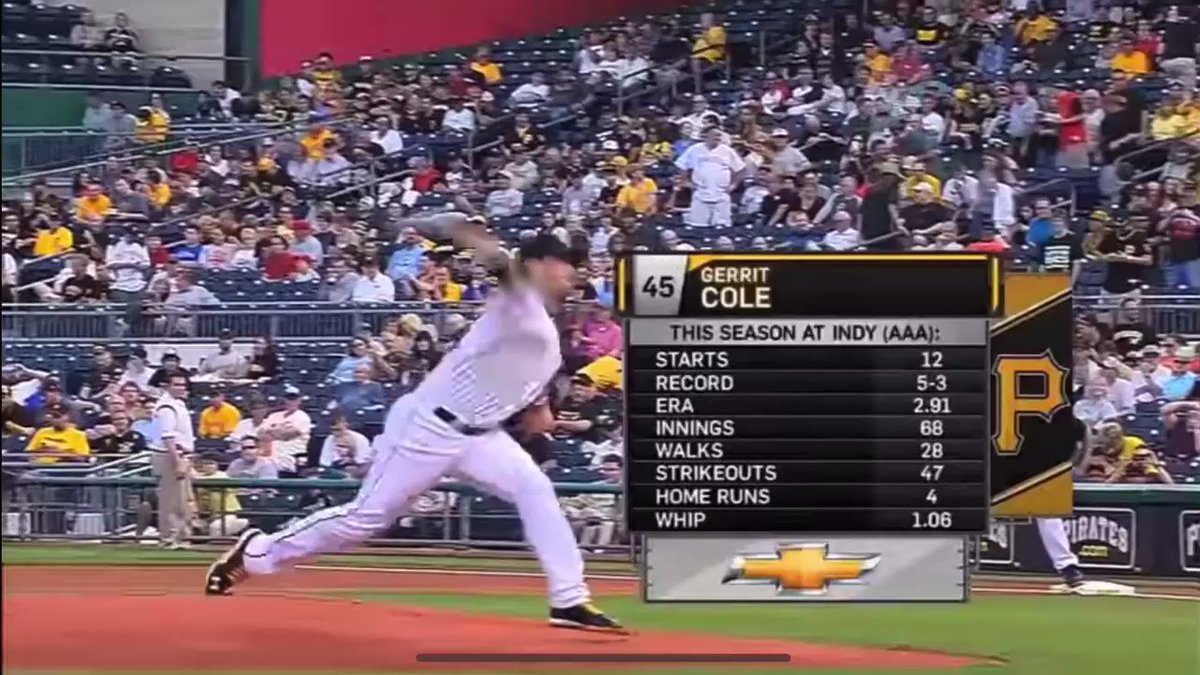 The MLB debut of Gerrit Cole #Pirates #Yankees @GerritCole45 https://t.co/Ivo6sHrqbX
