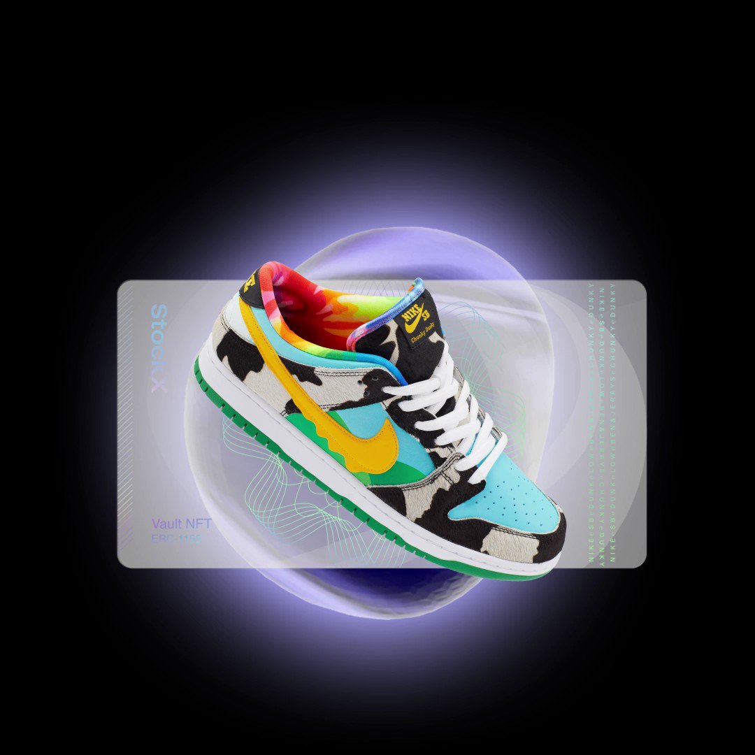 StockX on Twitter: "Nike SB Dunk Low Ben &amp; Jerry's Chunky Dunky (Vault  NFT) Edition of 3 Size 10 Secure now: https://t.co/Vo1BWQlLDi #StockXVault  https://t.co/jjEMDG9oPw" / Twitter