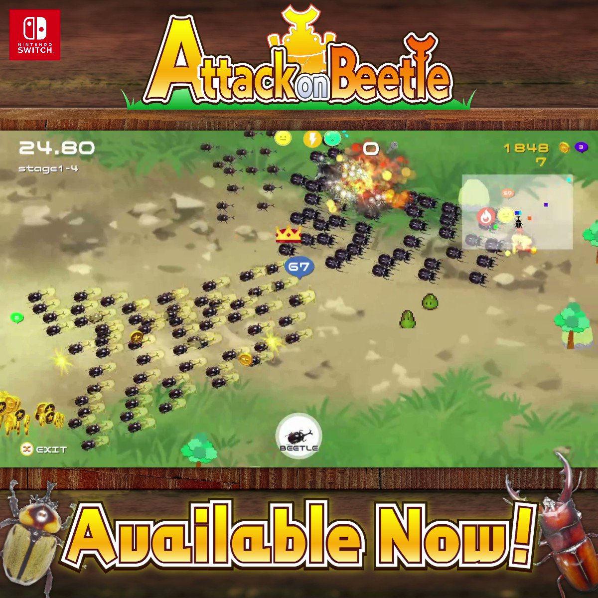 PLiCy-Game creation on X: &ldquo;🐞&quot;Attack on Beetle&rdquo;,Insect swarm 