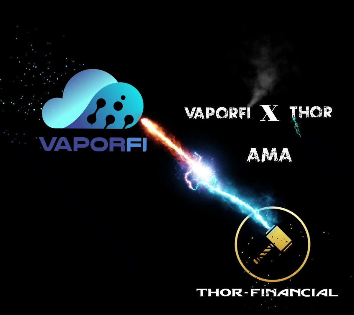 This Saturday at 8PM EST

@ThorNodes and @VaporNodes AMA on @TwitterSpaces 

Bring your friends and family, you’re not going to want to miss the fun!

$THOR 🤝 $VPND