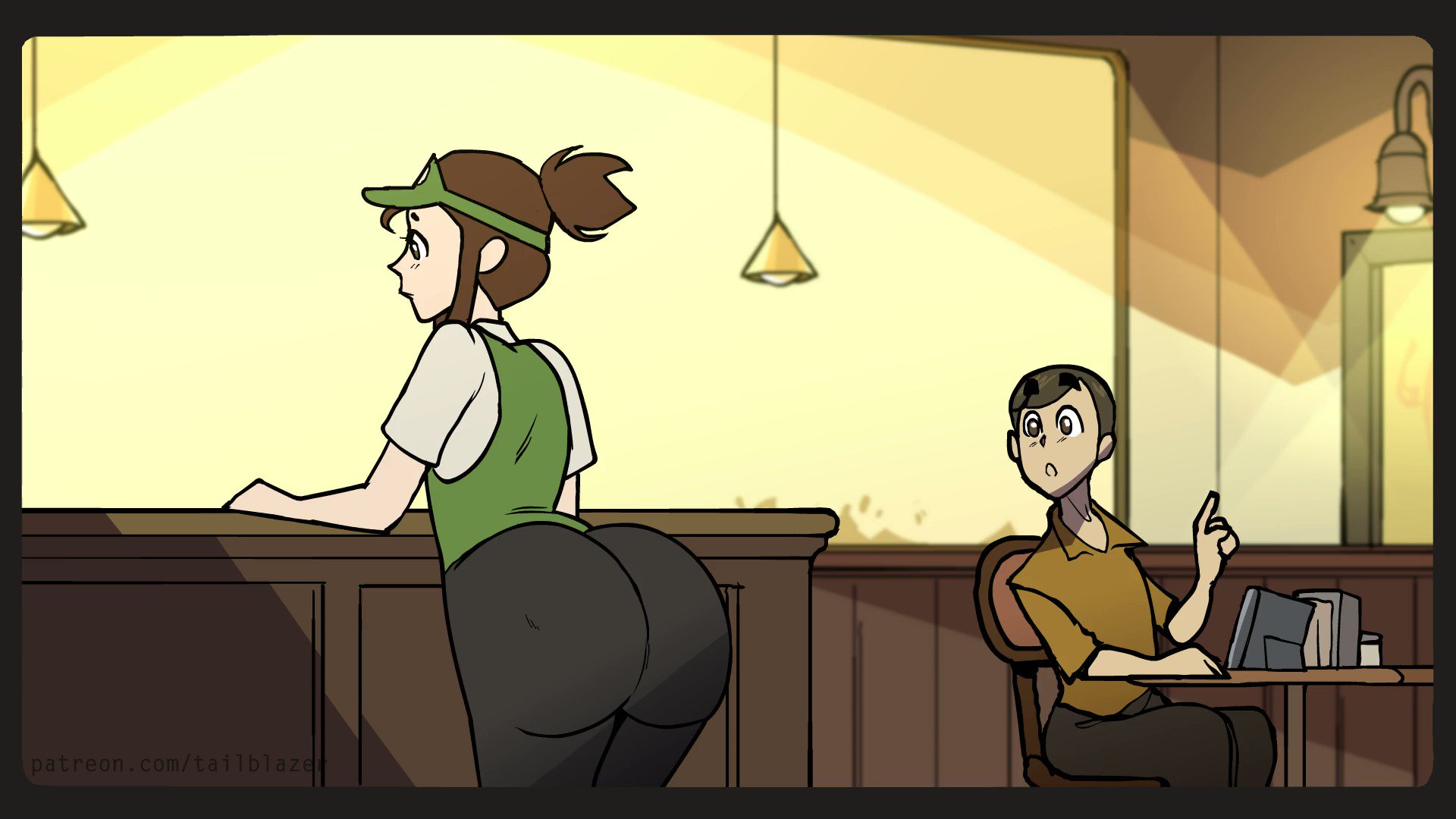 Tail-blazer bombshell barista