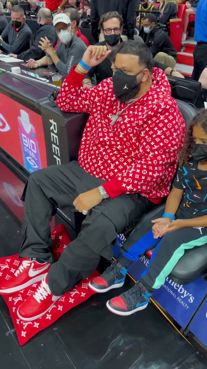Complex Sneakers on Instagram: @DJKhaled really brought a matching pillow  for his LV AF1s 😂