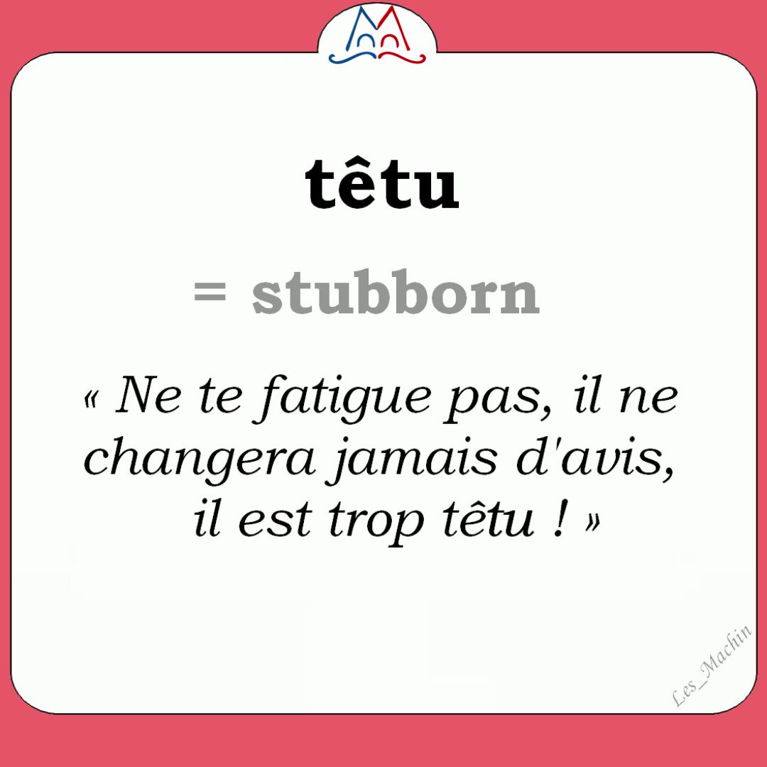 La traduction du mot Stubborn