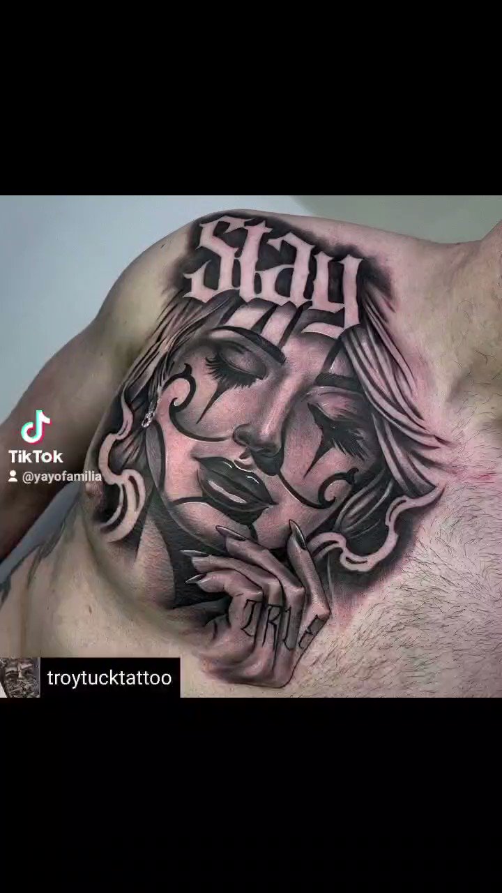 YAYO Familia on X: "Evening all, some Pro Team tattoos for you #chicano #chicanotattoo #chicanogirl #blackandgreytattoo #blackandgreytattoos #bng #bngtattoo #bngtattoos #tattoo #tattoos #chesttattoo #chest #uktta #bestofbritishtattoo #tattooaftercare ...