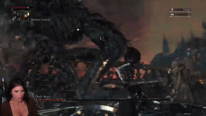 I beat Cleric Beast in my first play through on my first try in Bloodborne!!! You have no idea how big