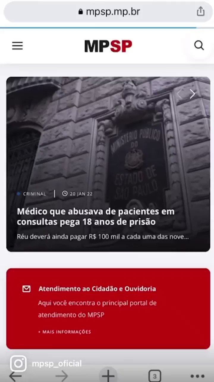 Ministério Público do Estado de São Paulo on X: 🎥Veja como fazer sua  denúncia para o #MPSP pelo Canal de Atendimento ao Cidadão   🧶👇No fio, informações importantes sobre a atuação  do