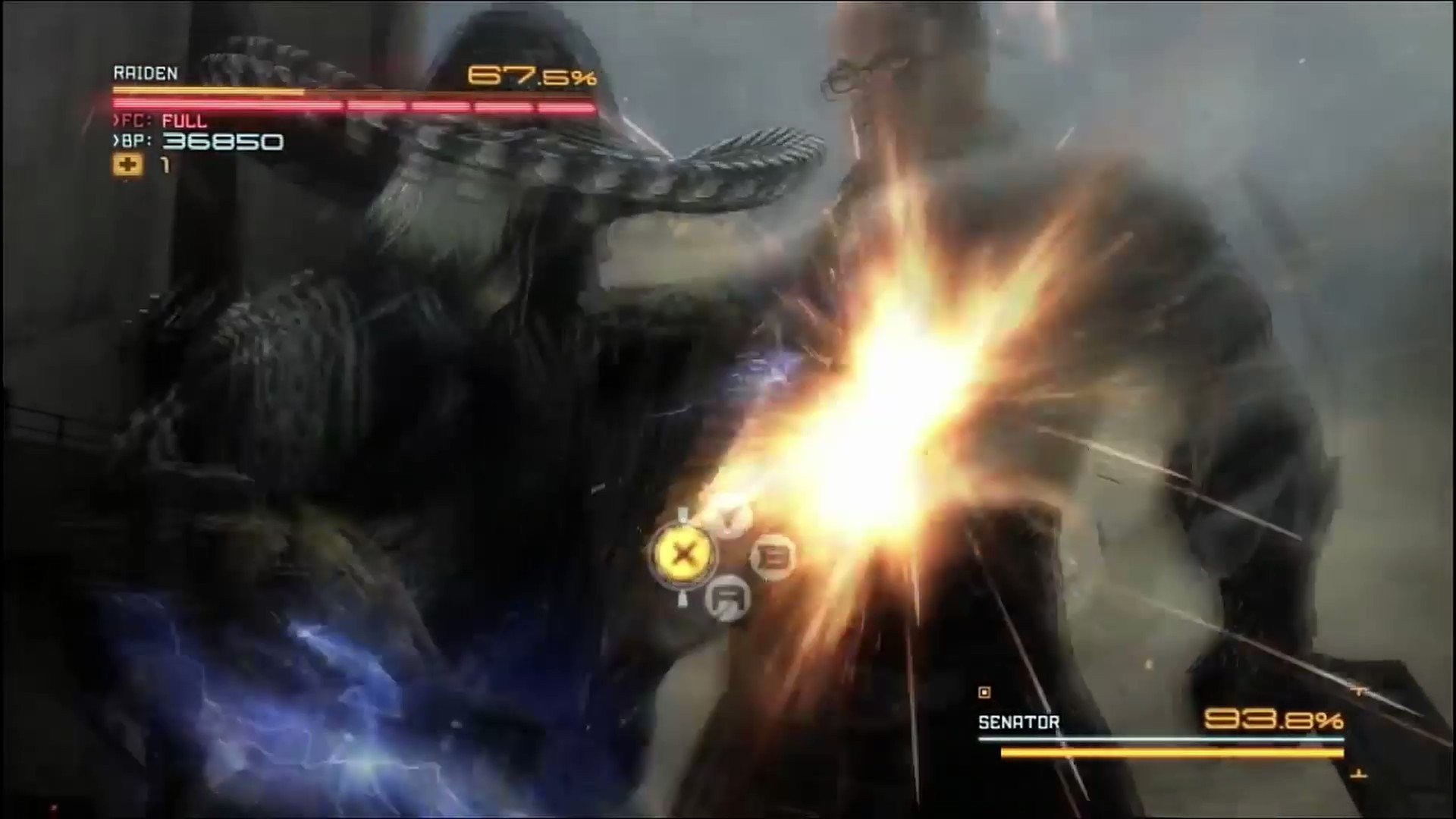 Raiden Punching Armstrong GIF, Raiden Punching Armstrong / Standing Here I Realize