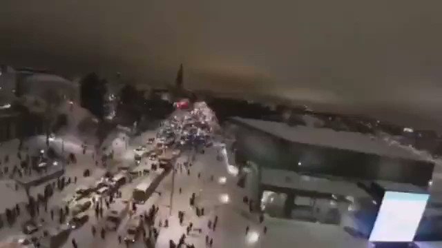 Finland, EU: A massive freedom convoy has formed outside Parliament in Helsinki, Finland tonight. https://t.co/gD7q2n3JYc