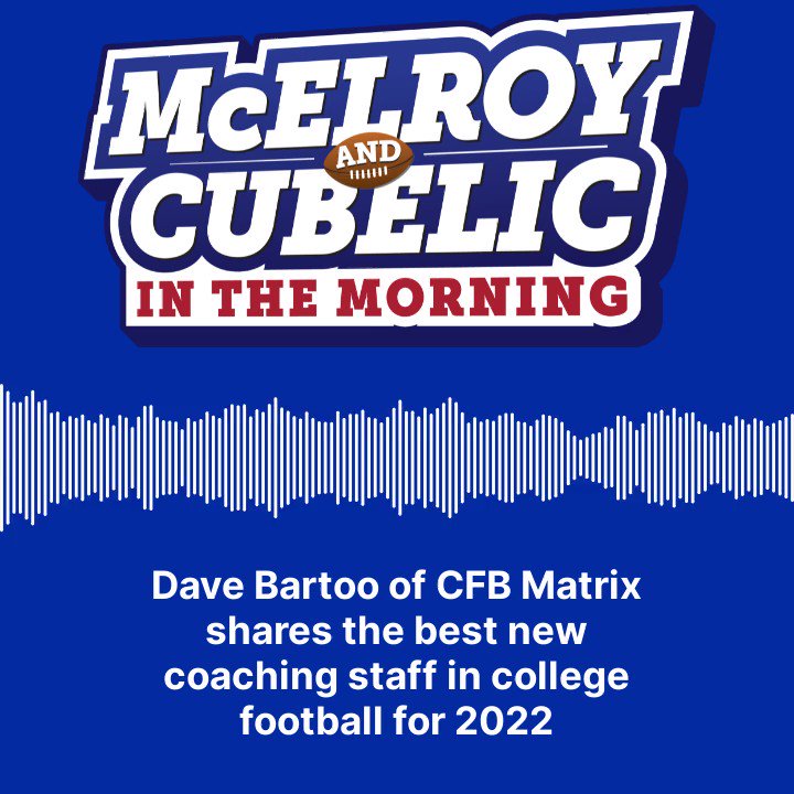 Dave Bartoo (@CFBMatrix) visited with @MacandCube to discuss his coaching hire rankings and share the best new coaching staff in college football for the 2022 season. https://t.co/V98Y8H63aH