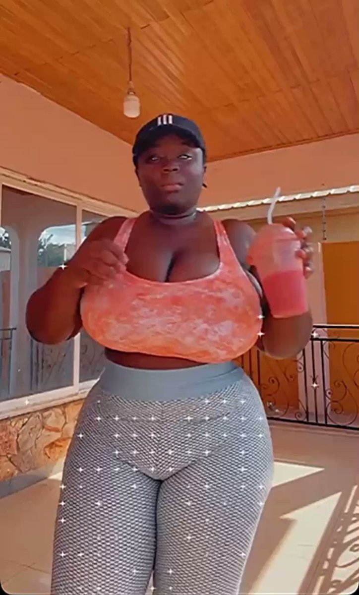 Black granny with huge tits