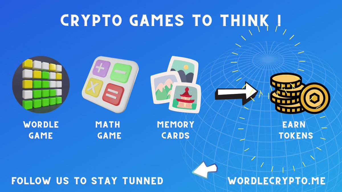 If you're watching this, you're one of the first. We are a new project in the Crypto world. Follow us to be aware of our most important events, gifts and raffles.

Visit our page https://t.co/jbLXRuw7R2 to play Wordle!

#passiveincome #think #wordle #cryptotrading #CryptoNews https://t.co/blyfs27j8i