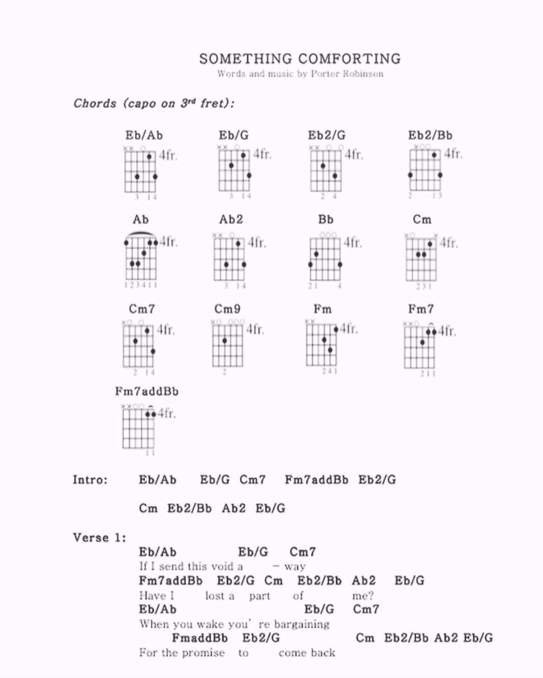 You Do Something to Me: Guitar Chords: Guitar Chords Part