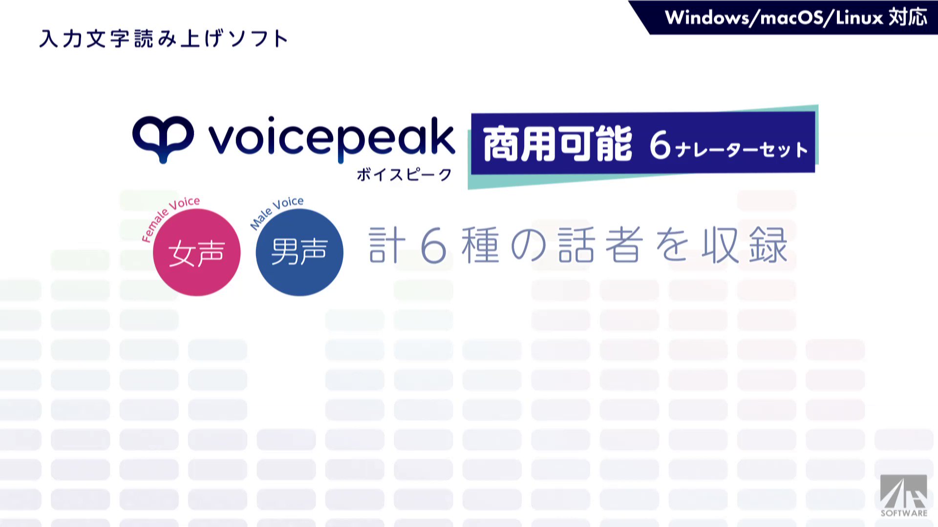 AHS VOICEPEAK 商用可能 6ナレーターセット ボイスピーク - その他 AHS VOICEPEAK 商用可能 6ナレーターセット ボイスピーク - その他