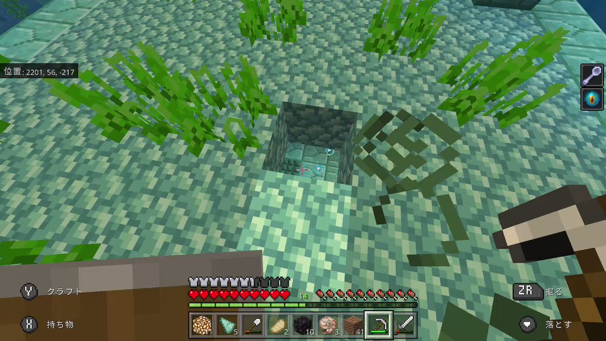 マイクラで海底神殿探検 待望のコンジットが動かない 解決した話 ゲームとまじめと時々にどね にどねゆうき マイクラで海底神殿探検 待望のコンジットが動かない 解決した話 ゲームとまじめと時々にどね にどねゆうき