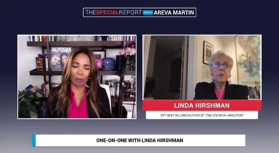 #WomensHistoryMonth  special-@LindaHirshman1 joined me on #TheSpecialReport to discuss her new book The Color of Abolition. Why did the two white abolitionists working with Frederick Douglass turn on him, malign his character and call him the N word? The reasons will shock you! https://t.co/1PUehZsusN