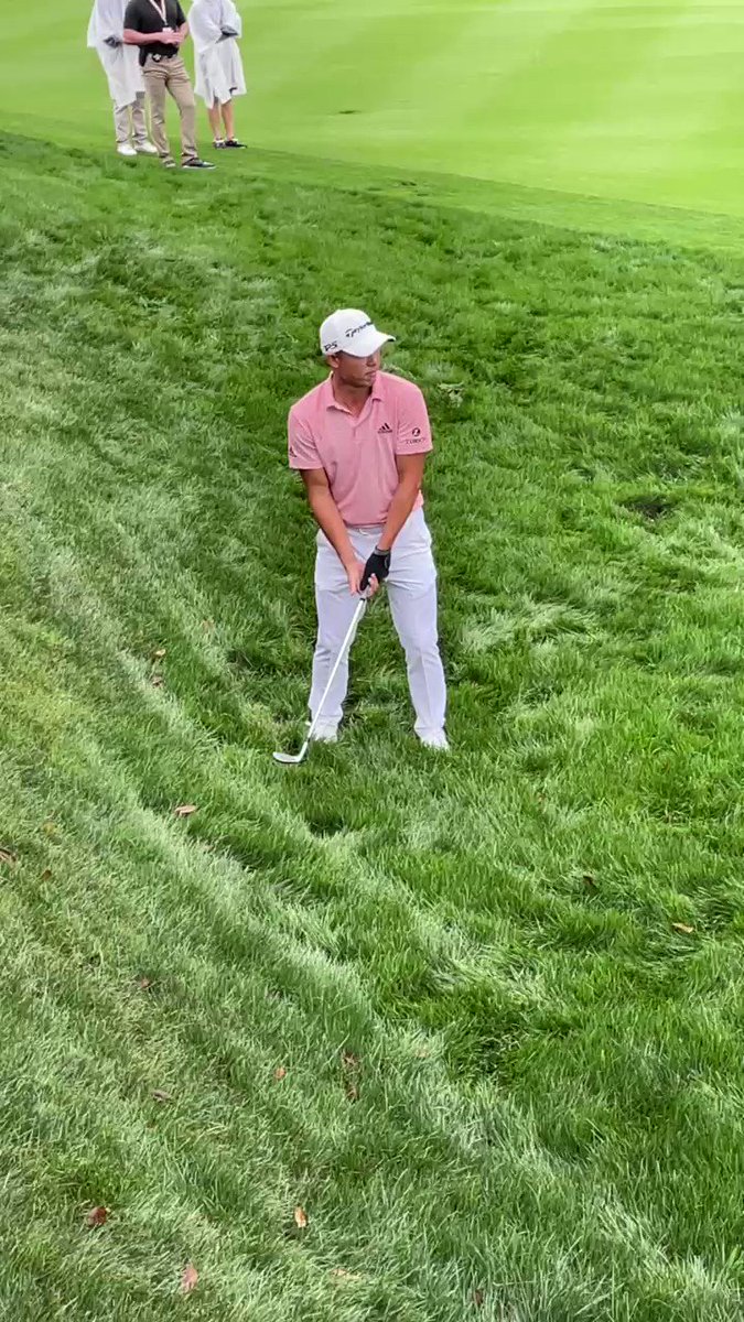 The rough is real this week. 

Morikawa from this morning just off the 14th fairway. https://t.co/SeUZ7rrD1O