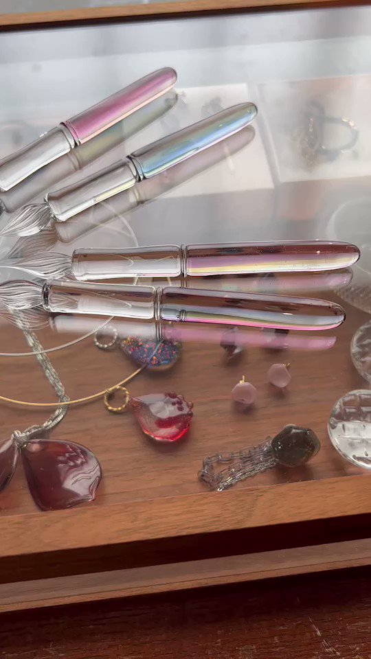 色華硝子 ゆめかわ ガラスペン ゆめかわ ガラスペン💜 #やみかわ ガラスペン🖤 やみかわ