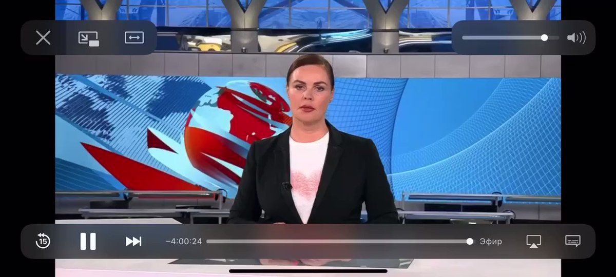RT @nexta_tv: During a #Russian propaganda live broadcast, a girl with an anti-war banner ran into the studio https://t.co/UMmgSjGlLJ