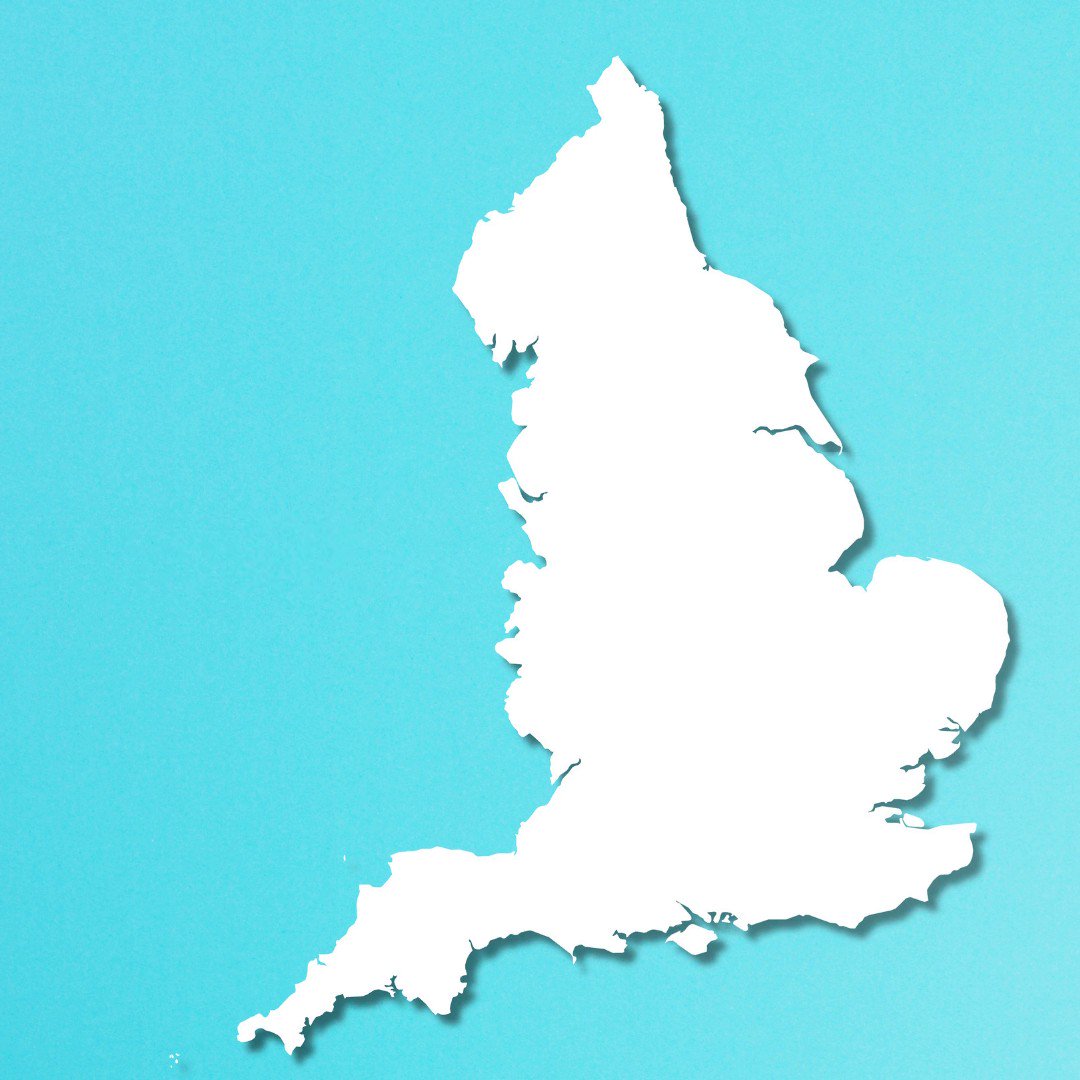 Blank Map England