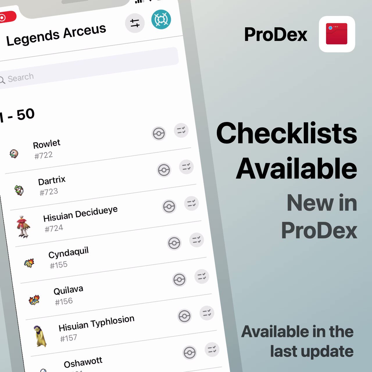 ProDex on X: 🔥 Checklists are now available in the app. Mark Pokémon as  caught, shiny, seen, favorite or anything you want! 👉 Download the app:   #pokedex #pokemon #Pokémon #pokemonshiningpearl  #pokemonbdsp #